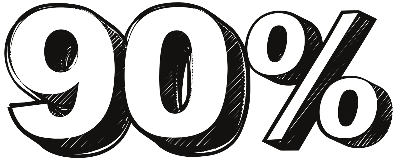 90 percent